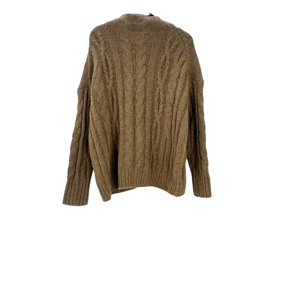 Vince Cable Braid Alpaca & Wool Blend Sweater Long Sleeve In Camel Size L NWT - Picture 6 of 12